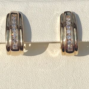 Diamond Lever Backed Earrings